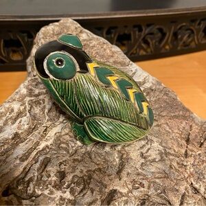 Vintage Rinconada Frog Figurine by De Rosa Collections Uruguay
